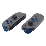 eXtremeRate Transparent Clear Blue Replacement ABXY Direction Keys SR SL L R ZR ZL Trigger Buttons Springs, Full Set Buttons Repair Kits with Tools for NS Switch JoyCon & OLED JoyCon - JoyCon Shell NOT Included - AJ107