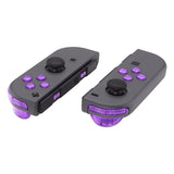 eXtremeRate Clear Atomic Purple Replacement ABXY Direction Keys SR SL L R ZR ZL Trigger Buttons Springs, Full Set Buttons Repair Kits with Tools for NS Switch JoyCon & OLED JoyCon - JoyCon Shell NOT Included - AJ108