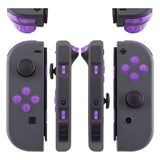 eXtremeRate Clear Atomic Purple Replacement ABXY Direction Keys SR SL L R ZR ZL Trigger Buttons Springs, Full Set Buttons Repair Kits with Tools for NS Switch JoyCon & OLED JoyCon - JoyCon Shell NOT Included - AJ108