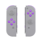 eXtremeRate Clear Atomic Purple Replacement ABXY Direction Keys SR SL L R ZR ZL Trigger Buttons Springs, Full Set Buttons Repair Kits with Tools for NS Switch JoyCon & OLED JoyCon - JoyCon Shell NOT Included - AJ108