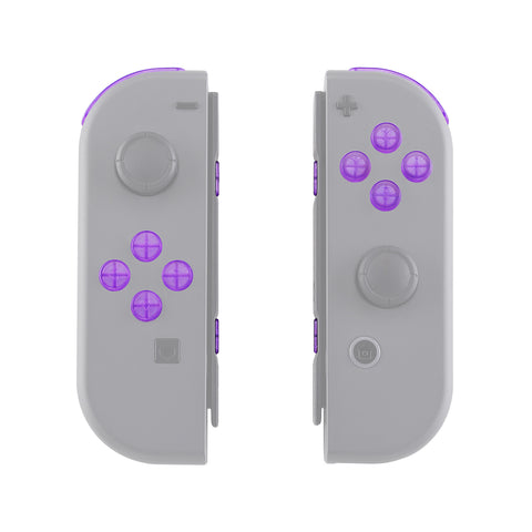 eXtremeRate Clear Atomic Purple Replacement ABXY Direction Keys SR SL L R ZR ZL Trigger Buttons Springs, Full Set Buttons Repair Kits with Tools for NS Switch JoyCon & OLED JoyCon - JoyCon Shell NOT Included - AJ108