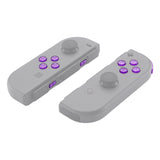 eXtremeRate Clear Atomic Purple Replacement ABXY Direction Keys SR SL L R ZR ZL Trigger Buttons Springs, Full Set Buttons Repair Kits with Tools for NS Switch JoyCon & OLED JoyCon - JoyCon Shell NOT Included - AJ108