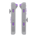 eXtremeRate Clear Atomic Purple Replacement ABXY Direction Keys SR SL L R ZR ZL Trigger Buttons Springs, Full Set Buttons Repair Kits with Tools for NS Switch JoyCon & OLED JoyCon - JoyCon Shell NOT Included - AJ108