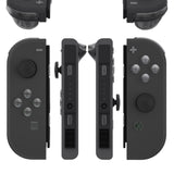 eXtremeRate Replacement ABXY Direction Keys SR SL L R ZR ZL Trigger Buttons, Full Set Buttons for NS Switch JoyCon & OLED JoyCon - Clear Black - AJ112