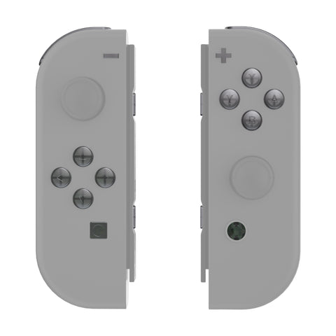 eXtremeRate Replacement ABXY Direction Keys SR SL L R ZR ZL Trigger Buttons, Full Set Buttons for NS Switch JoyCon & OLED JoyCon - Clear Black - AJ112