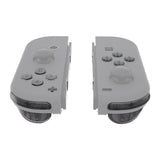 eXtremeRate Replacement ABXY Direction Keys SR SL L R ZR ZL Trigger Buttons, Full Set Buttons for NS Switch JoyCon & OLED JoyCon - Clear Black - AJ112