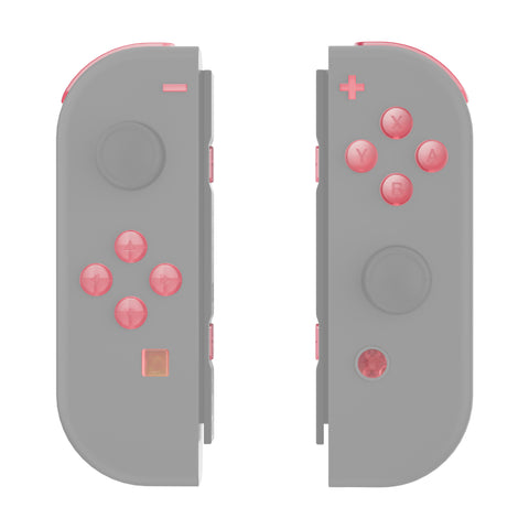 eXtremeRate Replacement ABXY Direction Keys SR SL L R ZR ZL Trigger Buttons, Full Set Buttons for NS Switch JoyCon & OLED JoyCon - Cherry Pink - AJ114