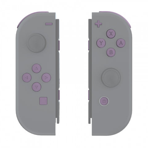 eXtremeRate Dark Grayish Violet Replacement ABXY Direction Keys SR SL L R ZR ZL Trigger Buttons Springs, Full Set Buttons Repair Kits with Tools for NS Switch JoyCon & OLED JoyCon - JoyCon Shell NOT Included - AJ227