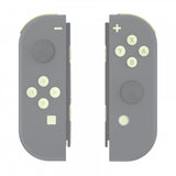 eXtremeRate Light Cream Replacement ABXY Direction Keys SR SL L R ZR ZL Trigger Buttons Springs, Full Set Buttons Repair Kits with Tools for NS Switch JoyCon & OLED JoyCon - JoyCon Shell NOT Included - AJ230