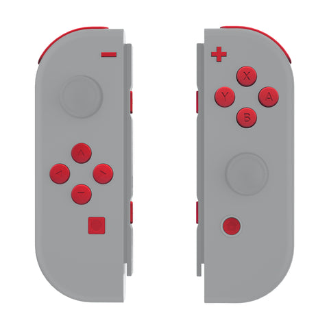eXtremeRate Replacement ABXY Direction Keys SR SL L R ZR ZL Trigger Buttons, Full Set Buttons for NS Switch JoyCon & OLED JoyCon - Passion Red - AJ231