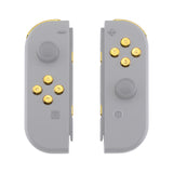 eXtremeRate Chrome Gold Glossy Replacement ABXY Direction Keys SR SL L R ZR ZL Trigger Buttons Springs, Full Set Buttons Repair Kits with Tools for NS Switch JoyCon & OLED JoyCon - JoyCon Shell NOT Included - AJ301