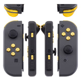 eXtremeRate Chrome Gold Glossy Replacement ABXY Direction Keys SR SL L R ZR ZL Trigger Buttons Springs, Full Set Buttons Repair Kits with Tools for NS Switch JoyCon & OLED JoyCon - JoyCon Shell NOT Included - AJ301