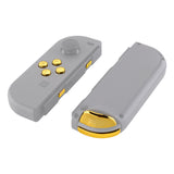 eXtremeRate Chrome Gold Glossy Replacement ABXY Direction Keys SR SL L R ZR ZL Trigger Buttons Springs, Full Set Buttons Repair Kits with Tools for NS Switch JoyCon & OLED JoyCon - JoyCon Shell NOT Included - AJ301