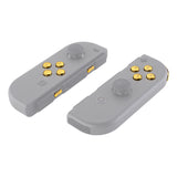 eXtremeRate Chrome Gold Glossy Replacement ABXY Direction Keys SR SL L R ZR ZL Trigger Buttons Springs, Full Set Buttons Repair Kits with Tools for NS Switch JoyCon & OLED JoyCon - JoyCon Shell NOT Included - AJ301