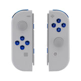 eXtremeRate Chrome Blue Glossy Replacement ABXY Direction Keys SR SL L R ZR ZL Trigger Buttons Springs, Full Set Buttons Repair Kits with Tools for NS Switch JoyCon & OLED JoyCon - JoyCon Shell NOT Included - AJ304