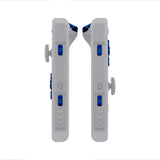 eXtremeRate Chrome Blue Glossy Replacement ABXY Direction Keys SR SL L R ZR ZL Trigger Buttons Springs, Full Set Buttons Repair Kits with Tools for NS Switch JoyCon & OLED JoyCon - JoyCon Shell NOT Included - AJ304