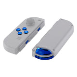 eXtremeRate Chrome Blue Glossy Replacement ABXY Direction Keys SR SL L R ZR ZL Trigger Buttons Springs, Full Set Buttons Repair Kits with Tools for NS Switch JoyCon & OLED JoyCon - JoyCon Shell NOT Included - AJ304