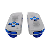 eXtremeRate Chrome Blue Glossy Replacement ABXY Direction Keys SR SL L R ZR ZL Trigger Buttons Springs, Full Set Buttons Repair Kits with Tools for NS Switch JoyCon & OLED JoyCon - JoyCon Shell NOT Included - AJ304