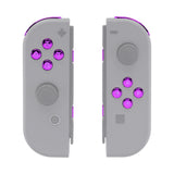 eXtremeRate Chrome Purple Glossy Replacement ABXY Direction Keys SR SL L R ZR ZL Trigger Buttons Springs, Full Set Buttons Repair Kits with Tools for NS Switch JoyCon & OLED JoyCon - JoyCon Shell NOT Included - AJ305