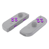 eXtremeRate Chrome Purple Glossy Replacement ABXY Direction Keys SR SL L R ZR ZL Trigger Buttons Springs, Full Set Buttons Repair Kits with Tools for NS Switch JoyCon & OLED JoyCon - JoyCon Shell NOT Included - AJ305