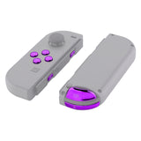 eXtremeRate Chrome Purple Glossy Replacement ABXY Direction Keys SR SL L R ZR ZL Trigger Buttons Springs, Full Set Buttons Repair Kits with Tools for NS Switch JoyCon & OLED JoyCon - JoyCon Shell NOT Included - AJ305