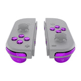 eXtremeRate Chrome Purple Glossy Replacement ABXY Direction Keys SR SL L R ZR ZL Trigger Buttons Springs, Full Set Buttons Repair Kits with Tools for NS Switch JoyCon & OLED JoyCon - JoyCon Shell NOT Included - AJ305