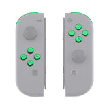 eXtremeRate Chrome Green Glossy Replacement ABXY Direction Keys SR SL L R ZR ZL Trigger Buttons Springs, Full Set Buttons Fix Kits with Tools for NS Switch JoyCon & OLED JoyCon - JoyCon Shell NOT Included - AJ306