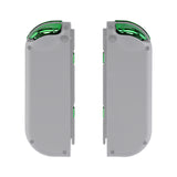 eXtremeRate Chrome Green Glossy Replacement ABXY Direction Keys SR SL L R ZR ZL Trigger Buttons Springs, Full Set Buttons Fix Kits with Tools for NS Switch JoyCon & OLED JoyCon - JoyCon Shell NOT Included - AJ306