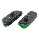 eXtremeRate Chrome Green Glossy Replacement ABXY Direction Keys SR SL L R ZR ZL Trigger Buttons Springs, Full Set Buttons Fix Kits with Tools for NS Switch JoyCon & OLED JoyCon - JoyCon Shell NOT Included - AJ306