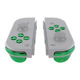 eXtremeRate Chrome Green Glossy Replacement ABXY Direction Keys SR SL L R ZR ZL Trigger Buttons Springs, Full Set Buttons Fix Kits with Tools for NS Switch JoyCon & OLED JoyCon - JoyCon Shell NOT Included - AJ306