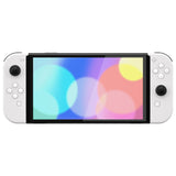 eXtremeRate Replacement Controller ABXY Direction Home Capture + - Jelly Buttons, Two-Tone White & Clear with Symbols Action Face Keys for Nintendo Switch & Switch OLED Joy-con - JoyCon NOT Included - AJ7001