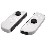 eXtremeRate Replacement Controller ABXY Direction Home Capture + - Jelly Buttons, Two-Tone White & Clear with Symbols Action Face Keys for Nintendo Switch & Switch OLED Joy-con - JoyCon NOT Included - AJ7001