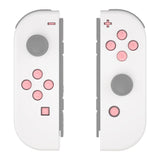 eXtremeRate Replacement Controller ABXY Direction Home Capture + - Jelly Buttons, Two-Tone Pale Red & Clear with Symbols Action Face Keys for Nintendo Switch & Switch OLED Joy-con - JoyCon NOT Included - AJ7002