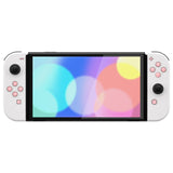 eXtremeRate Replacement Controller ABXY Direction Home Capture + - Jelly Buttons, Two-Tone Pale Red & Clear with Symbols Action Face Keys for Nintendo Switch & Switch OLED Joy-con - JoyCon NOT Included - AJ7002