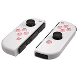 eXtremeRate Replacement Controller ABXY Direction Home Capture + - Jelly Buttons, Two-Tone Pale Red & Clear with Symbols Action Face Keys for Nintendo Switch & Switch OLED Joy-con - JoyCon NOT Included - AJ7002