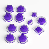 eXtremeRate Replacement Controller ABXY Direction Home Capture + - Jelly Buttons, Two-Tone Purple & Clear with Symbols Action Face Keys for Nintendo Switch & Switch OLED Joy-con - JoyCon NOT Included - AJ7003