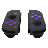 eXtremeRate Replacement Controller ABXY Direction Home Capture + - Jelly Buttons, Two-Tone Purple & Clear with Symbols Action Face Keys for Nintendo Switch & Switch OLED Joy-con - JoyCon NOT Included - AJ7003