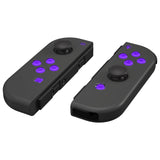 eXtremeRate Replacement Controller ABXY Direction Home Capture + - Jelly Buttons, Two-Tone Purple & Clear with Symbols Action Face Keys for Nintendo Switch & Switch OLED Joy-con - JoyCon NOT Included - AJ7003