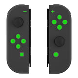 eXtremeRate Replacement Controller ABXY Direction Home Capture + - Jelly Buttons, Two-Tone Green & Clear with Symbols Action Face Keys for Nintendo Switch & Switch OLED Joy-con - JoyCon NOT Included - AJ7004