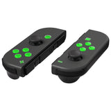 eXtremeRate Replacement Controller ABXY Direction Home Capture + - Jelly Buttons, Two-Tone Green & Clear with Symbols Action Face Keys for Nintendo Switch & Switch OLED Joy-con - JoyCon NOT Included - AJ7004