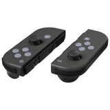 eXtremeRate Replacement Controller ABXY Direction Home Capture + - Jelly Buttons, Two-Tone New Hope Gray & Clear with Symbols Action Face Keys for Nintendo Switch & Switch OLED Joy-con - JoyCon NOT Included - AJ7005