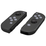 eXtremeRate Replacement Controller ABXY Direction Home Capture + - Jelly Buttons, Two-Tone New Hope Gray & Clear with Symbols Action Face Keys for Nintendo Switch & Switch OLED Joy-con - JoyCon NOT Included - AJ7005