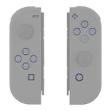 eXtremeRate Replacement Controller ABXY Direction Home Capture + - Jelly Buttons, Two-Tone New Hope Gray & Clear with Symbols Action Face Keys for Nintendo Switch & Switch OLED Joy-con - JoyCon NOT Included - AJ7005