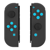 eXtremeRate Replacement Controller ABXY Direction Home Capture + - Jelly Buttons, Two-Tone New Hope Blue & Clear with Symbols Action Face Keys for Nintendo Switch & Switch OLED Joy-con - JoyCon NOT Included - AJ7006