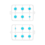 eXtremeRate Replacement Controller ABXY Direction Home Capture + - Jelly Buttons, Two-Tone New Hope Blue & Clear with Symbols Action Face Keys for Nintendo Switch & Switch OLED Joy-con - JoyCon NOT Included - AJ7006