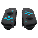 eXtremeRate Replacement Controller ABXY Direction Home Capture + - Jelly Buttons, Two-Tone New Hope Blue & Clear with Symbols Action Face Keys for Nintendo Switch & Switch OLED Joy-con - JoyCon NOT Included - AJ7006