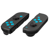 eXtremeRate Replacement Controller ABXY Direction Home Capture + - Jelly Buttons, Two-Tone New Hope Blue & Clear with Symbols Action Face Keys for Nintendo Switch & Switch OLED Joy-con - JoyCon NOT Included - AJ7006