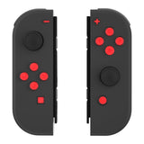 eXtremeRate Replacement Controller ABXY Direction Home Capture + - Jelly Buttons, Two-Tone New Hope Red & Clear with Symbols Action Face Keys for Nintendo Switch & Switch OLED Joy-con - JoyCon NOT Included - AJ7007