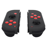 eXtremeRate Replacement Controller ABXY Direction Home Capture + - Jelly Buttons, Two-Tone New Hope Red & Clear with Symbols Action Face Keys for Nintendo Switch & Switch OLED Joy-con - JoyCon NOT Included - AJ7007