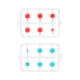 eXtremeRate Replacement Controller ABXY Direction Home Capture + - Jelly Buttons, Two-Tone New Hope Blue & Red & Clear with Symbols Action Face Keys for Nintendo Switch & Switch OLED Joy-con - JoyCon NOT Included - AJ7010